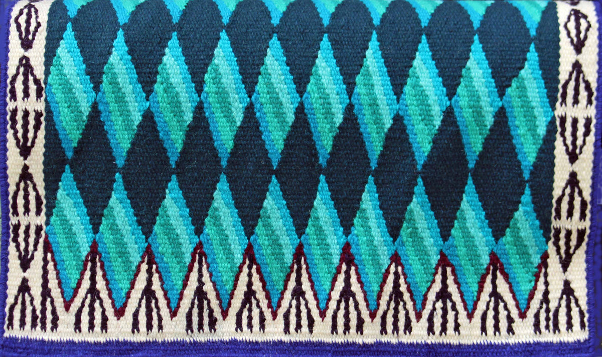 Turquoise Navy Blue Saddle Blanket Ride Confidently